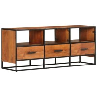 vidaXL TV-Schrank 110x30x45 cm Massivholz Akazie