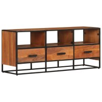 vidaXL TV-Schrank 110x30x45 cm Massivholz Akazie