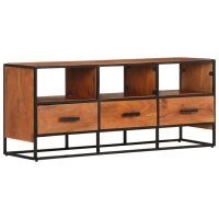 vidaXL TV-Schrank 110x30x45 cm Massivholz Akazie