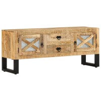 vidaXL TV-Schrank 110x30x45 cm Raues Mangoholz