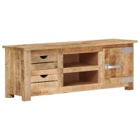 vidaXL TV-Schrank 110x30x40 cm Raues Mangoholz