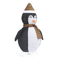 vidaXL Weihnachtsdekoration Pinguin-Figur LED Luxus-Gewebe 60 cm