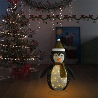 vidaXL Weihnachtsdeko LED Pinguin Luxus-Stoff 90 cm