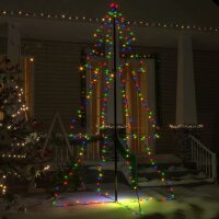 vidaXL Weihnachtsbaum Kegelform 240 LEDs Indoor und Outdoor 118x180 cm