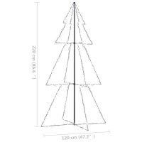 vidaXL Weihnachtsbaum Kegelform 300 LEDs Indoor und Outdoor 120x220 cm