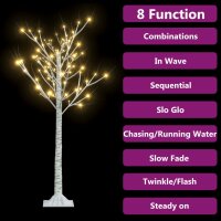 vidaXL Weihnachtsbaum 120 LEDs 1,2 m Warmwei&szlig; Weide Indoor Outdoor