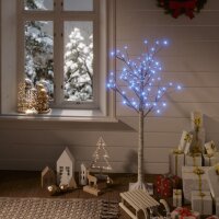 vidaXL Weihnachtsbaum 120 LEDs 1,2 m Blau Weide Indoor...