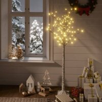 vidaXL Weihnachtsbaum 140 LEDs 1,5 m Warmwei&szlig; Weide Indoor Outdoor