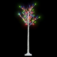 vidaXL Weihnachtsbaum 140 LEDs 1,5 m Mehrfarbig Weide...