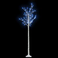 vidaXL Weihnachtsbaum 180 LEDs 1,8m Blau Weide Indoor...