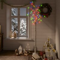 vidaXL Weihnachtsbaum 180 LEDs 1,8m Mehrfarbig Weide Indoor Outdoor