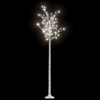 vidaXL Weihnachtsbaum 200 LEDs 2,2 m Kaltwei&szlig; Weide Indoor Outdoor