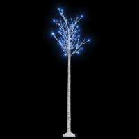 vidaXL Weihnachtsbaum 200 LEDs 2,2 m Blau Weide Indoor...