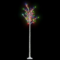 vidaXL Weihnachtsbaum 200 LEDs 2,2 m Mehrfarbig Weide...