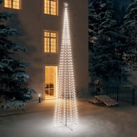 vidaXL Weihnachtsbaum-Dekoration Kegelform 752 LEDs 160x500cm Kaltwei&szlig;