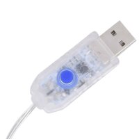 vidaXL Lichterketten Stern und Mond Fernbedienung 138 LED Blau