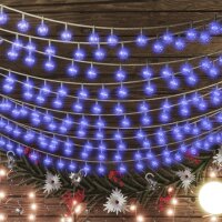 vidaXL Lichterkette Kugeln 40 m 400 LED Blau 8 Funktionen