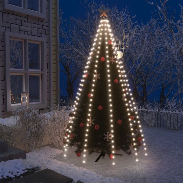 vidaXL Weihnachtsbaum-Lichternetz mit 300 LEDs Kaltwei&szlig; 300 cm