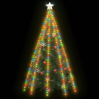 vidaXL Weihnachtsbaum-Lichternetz mit 400 LEDs Mehrfarbig 400 cm