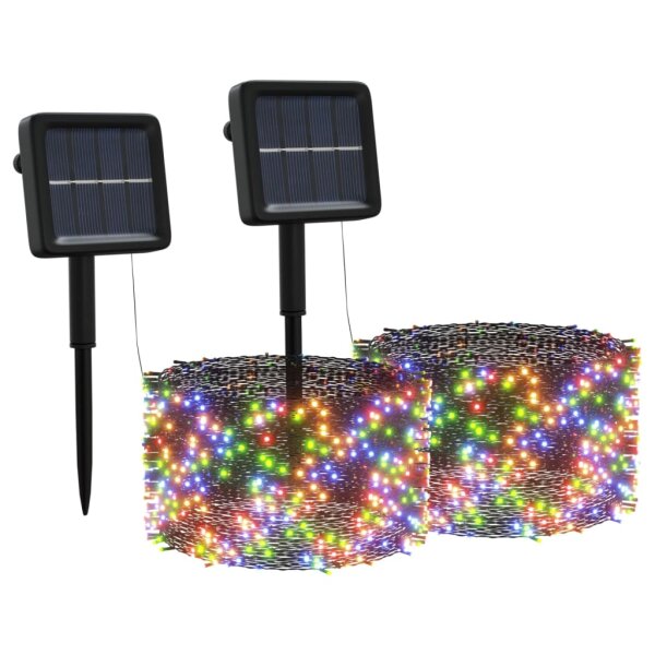 vidaXL Solar-Lichterkette 2 Stk. 2x200 LED Mehrfarbig Innen Au&szlig;en