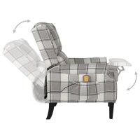vidaXL Massagesessel Verstellbar Grau Stoff