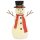 vidaXL LED-Schneemann Weihnachtsfigur Luxus-Stoff 60 cm