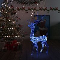 vidaXL LED-Rentier Acryl Weihnachtsdekoration 140 LEDs...