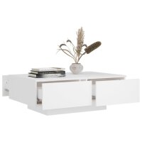 vidaXL Couchtisch Wei&szlig; 90x60x31 cm Holzwerkstoff