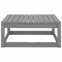 vidaXL 2-tlg. Garten-Lounge-Set mit Kissen Grau Kiefer Massivholz