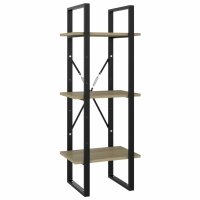 vidaXL Bücherregal 3 Fächer Sonoma-Eiche 40x30x105 cm Holzwerkstoff