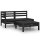 vidaXL 3-tlg. Garten-Lounge-Set Massivholz Kiefer Schwarz