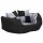 vidaXL Wendbares &amp; waschbares Hundekissen Grau und Schwarz 65x50x20 cm