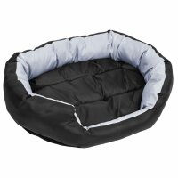 vidaXL Wendbares &amp; waschbares Hundekissen Grau und Schwarz 85x70x20 cm