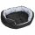 vidaXL Wendbares &amp; waschbares Hundekissen Grau und Schwarz 85x70x20 cm