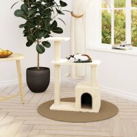 vidaXL Kratzbaum mit Sisal-Kratzsäulen Creme 70 cm