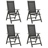 vidaXL 5-tlg. Garten-Essgruppe Aluminium Anthrazit