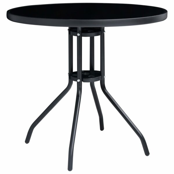 vidaXL 5-tlg. Bistro-Set Schwarz und Anthrazit