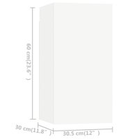 vidaXL 6-tlg. TV-Schrank-Set Wei&szlig; Holzwerkstoff