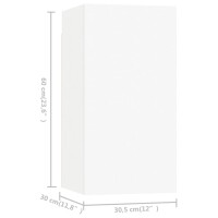 vidaXL 4-tlg. TV-Schrank-Set Wei&szlig; Holzwerkstoff