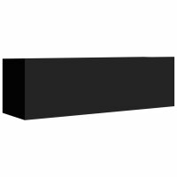 vidaXL TV-Schr&auml;nke 4 Stk. Schwarz 100x30x30 cm Holzwerkstoff