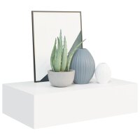 vidaXL Wand-Schubladenregal Wei&szlig; 40x23,5x10 cm MDF