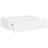 vidaXL Wand-Schubladenregale 2 Stk. Wei&szlig; 40x23,5x10 cm MDF