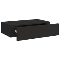 vidaXL Wand-Schubladenregale 2 Stk. Schwarz 40x23,5x10 cm MDF