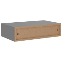 vidaXL Wand-Schubladenregal Grau 40x23,5x10 cm MDF