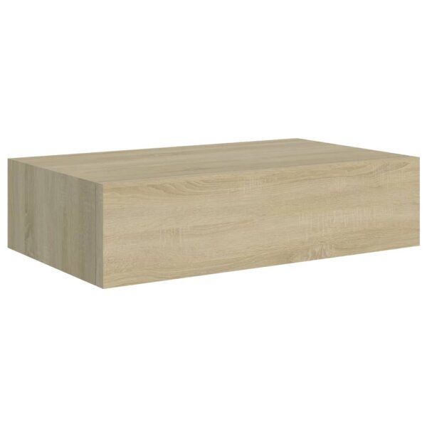 vidaXL Wand-Schubladenregal Eichenoptik 40x23,5x10 cm MDF