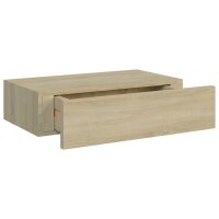 vidaXL Wand-Schubladenregal Eichenoptik 40x23,5x10 cm MDF