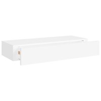 vidaXL Wand-Schubladenregal Wei&szlig; 60x23,5x10 cm MDF