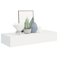 vidaXL Wand-Schubladenregale 2 Stk. Wei&szlig; 60x23,5x10 cm MDF