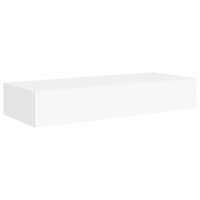 vidaXL Wand-Schubladenregale 2 Stk. Wei&szlig; 60x23,5x10 cm MDF