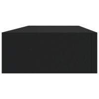 vidaXL Wand-Schubladenregal Schwarz 60x23,5x10 cm MDF